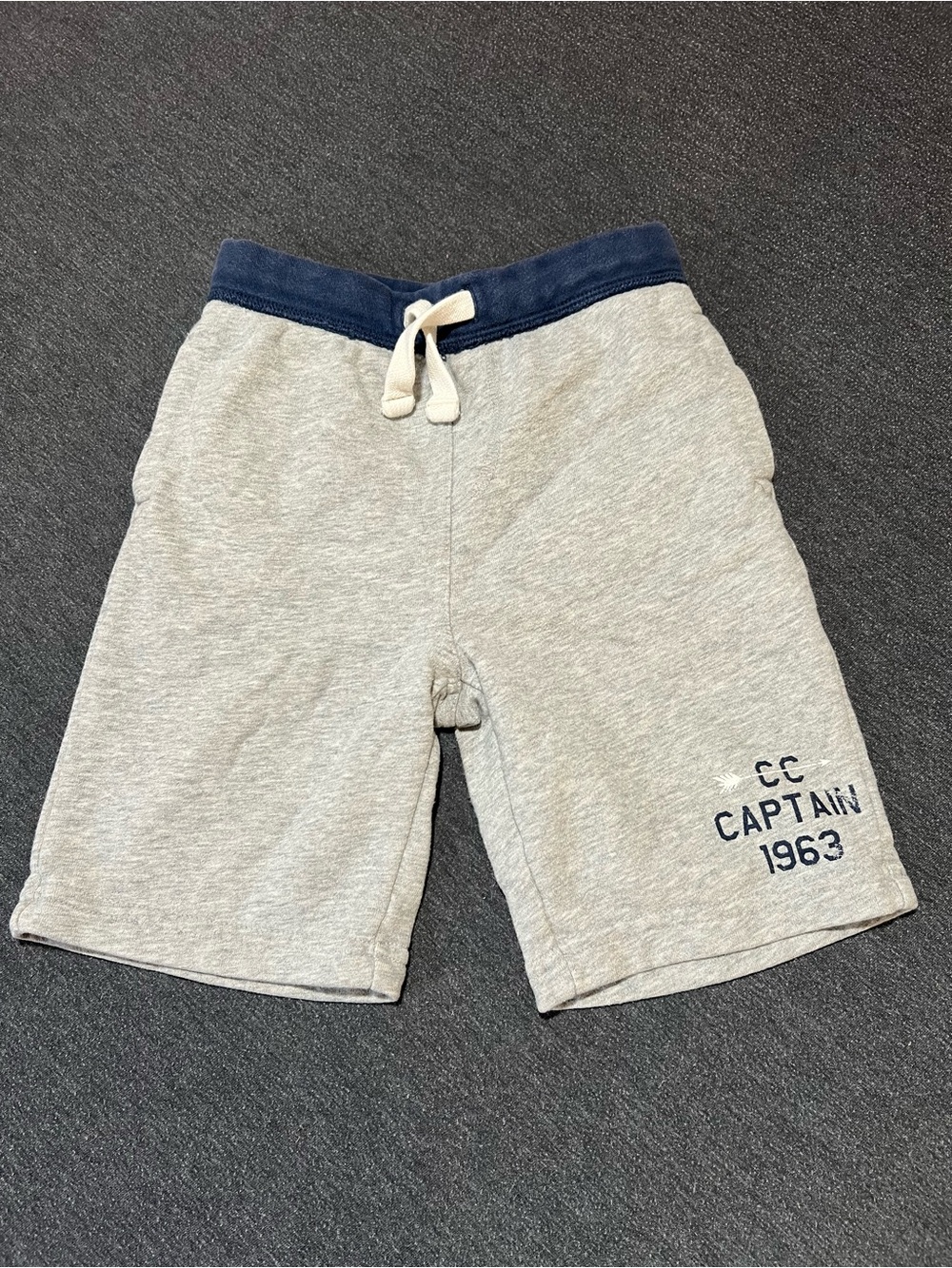 Lands' End Light Gray Shorts with Navy Waistband